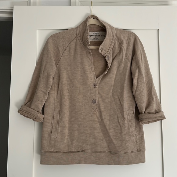 J. Crew Rumpled French Terry Pullover - Picture 1 of 4